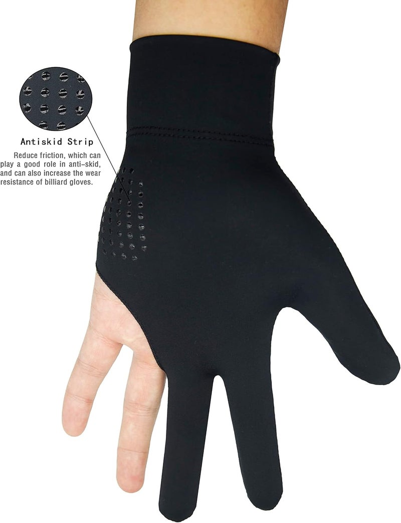 ANIMSWORD 2 Piece/Set Breathable and Comfortable Billiard Pool Gloves Fits on Left Hand for Snooker Cue Sport Glove. - Image 3